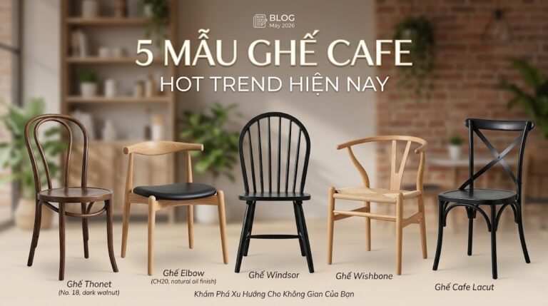 5 MẪU GHẾ CAFE HOT TREND HIỆN NAY